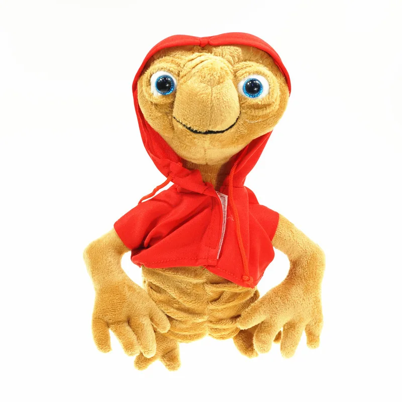 

ET the Extra Terrestrial Alien Soft Stuffed Plush Doll with Hoodie Movie Cartoon Collection Toy Red Approx 28cm/11"