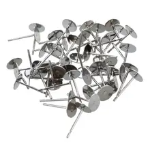 6 мм хирургическая сталь плоские простые мини-серьга 50 шт