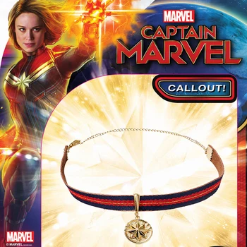 

Stars Pendant The Avenger Captain Logo Necklace Fashion Metal Women Choker Gift Cosplay Movie Jewelry Adjustable 2019