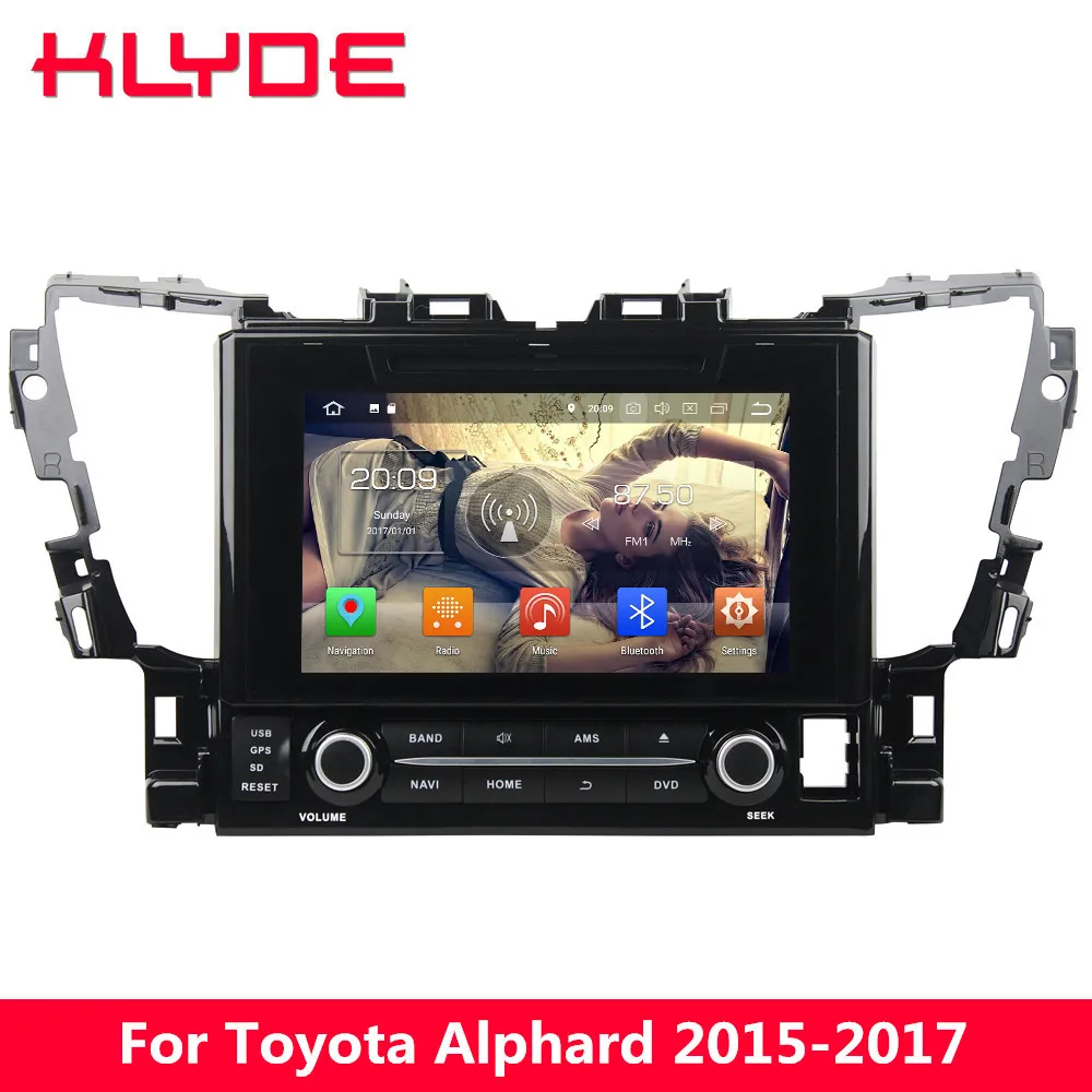 

KLYDE 9" 4G Octa Core Android 8.0 7.1 4GB RAM 32GB ROM BT FM Car DVD Player Radio Stereo GPS For Toyota Alphard 2015 2016 2017