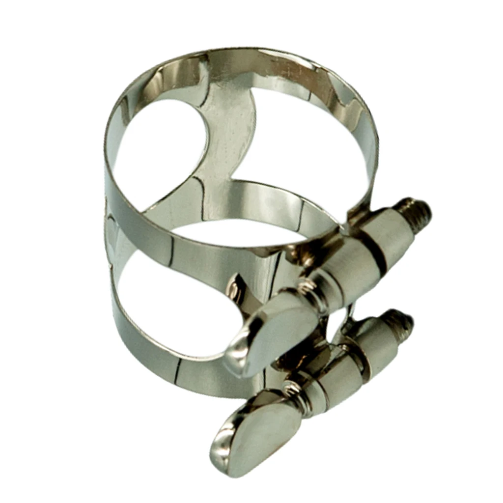 Light of Musical Store-1 Piece Metal Ligature Clip Clamp for Saxophone Mouthpiece Silver