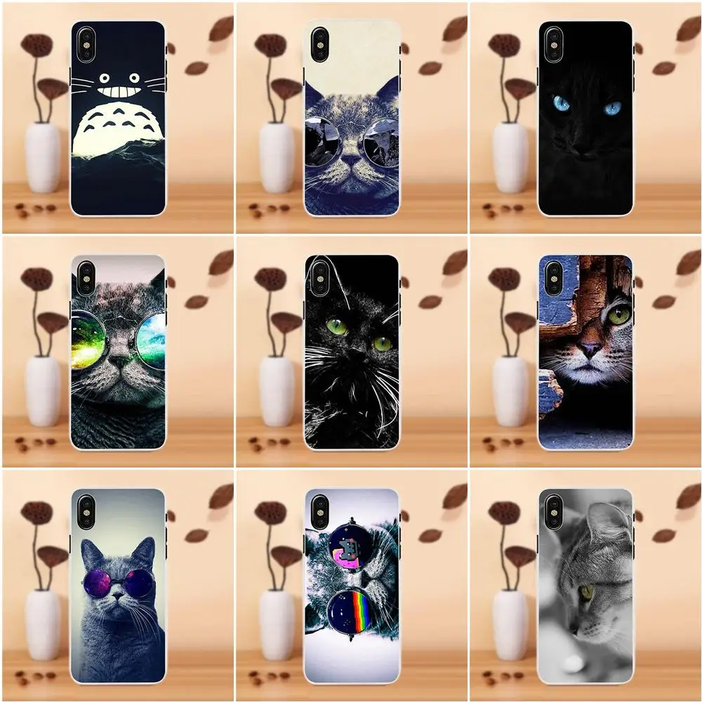 Fashion Cat With Sunglasses Soft TPU Cover Cases For Apple iPhone 4 4S 5 5C SE 6 6S 7 8 Plus X LG G4 G5 G6 K4 K7 K8 K10 | Мобильные