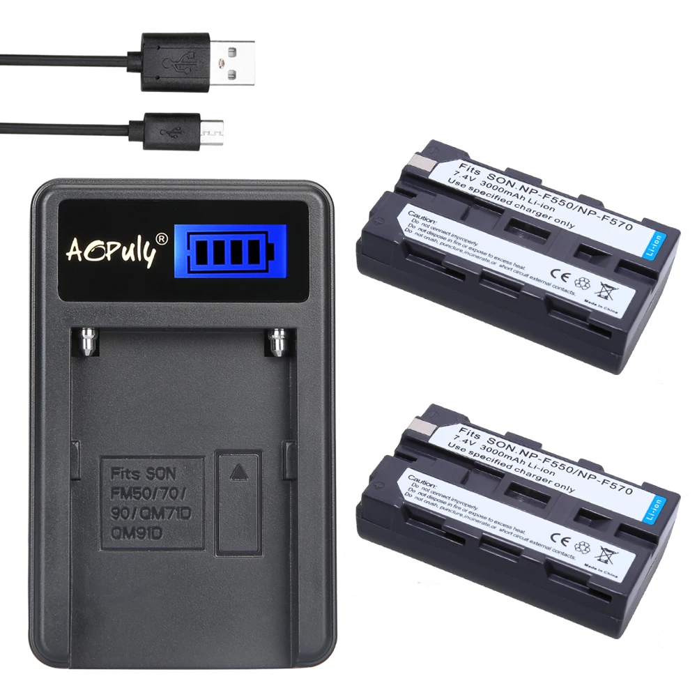 photography flashes NP-F970-C Display Charger 5V Digital Battery Charger Set For Sony Camera F750 F990 Fill Light 2500c phone charger camera