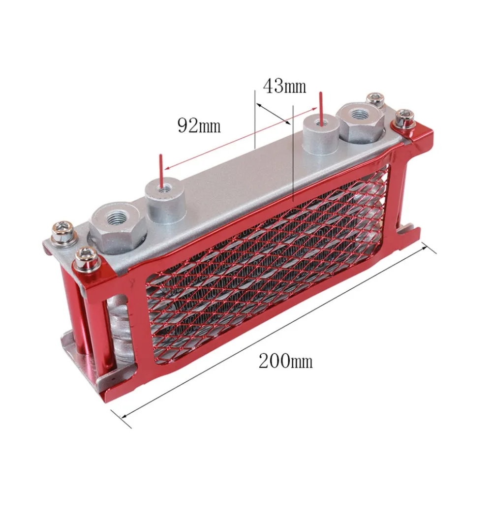 Скутер 50cc радиатор мотоциклетный масляный радиатор с 200 мм трубкой охлаждения двигателя подходит для 50cc-160cc масляного охлаждения двигателей CNC-181-1