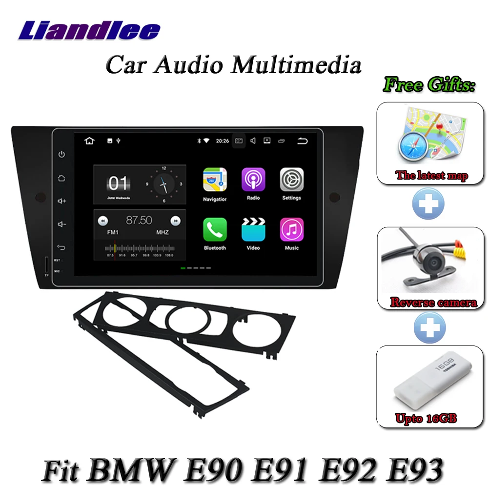 Perfect Liandlee Car Android System For BMW E90 E91 E92 E93 Radio GPS Nav Navi MAP Navigation Wifi HD Screen Multimedia NO CD DVD Player 1