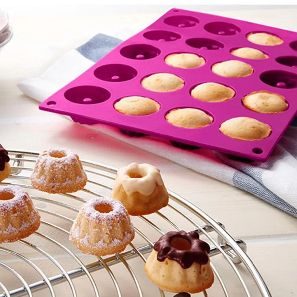 

20 Cavity Silicone Sawaline Cake Mold Chiffon Silicone Mold Chocolate Pudding Bread Mini Muffins Baking Baking Tray Cake Pan