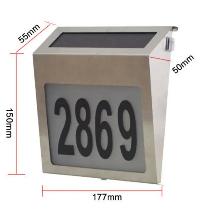 Lâmpada de Parede ao ar Energia Solar Leds Iluminação Doorplate Livre Casa Números 88 Wwo66 Luz 3 9 Energia solar luz 3 leds iluminação doorplate