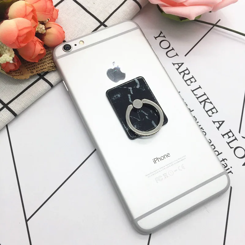 Finger Ring Mobile Phone Smartphone Stand Holder For iPhone X 8 7 6 6S Smart Phone IPAD MP3 Marble Mount Stand For Samsung
