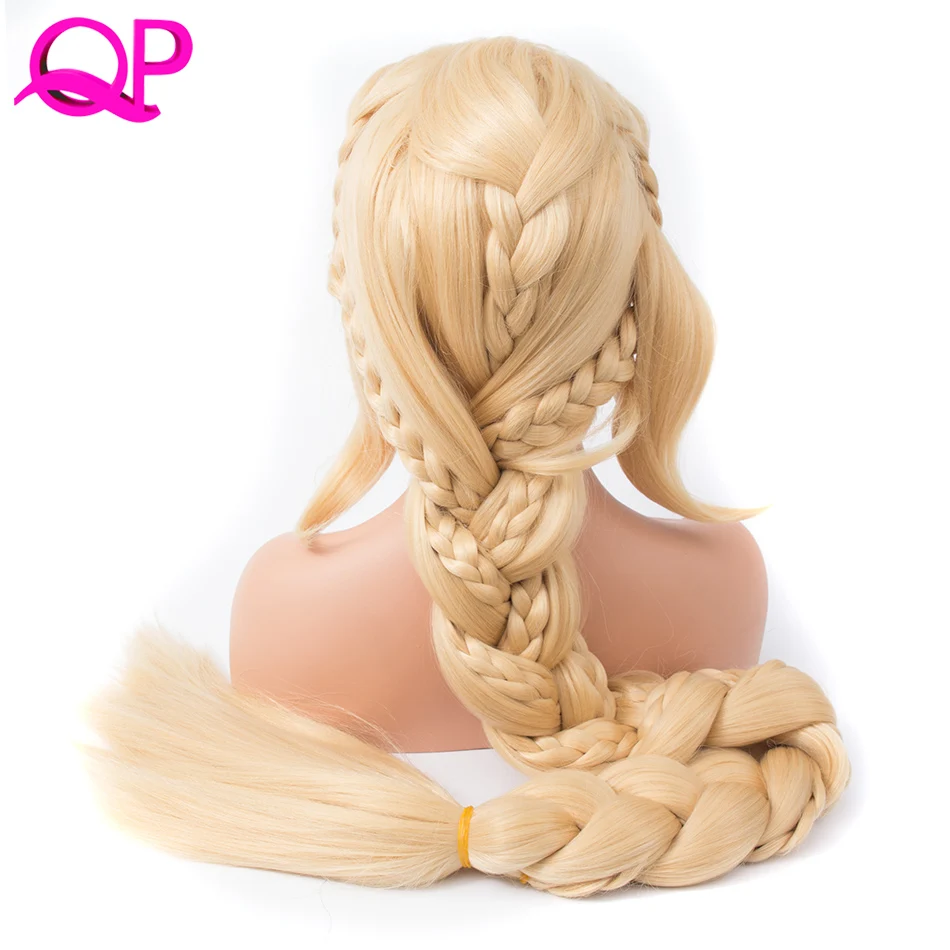 Qp Hair Straight Cosplay Princess 3X Braided Extra Long 140cm Blonde Color  Synthetic long briad Wig|wig wig|wig longwig long blond - AliExpress