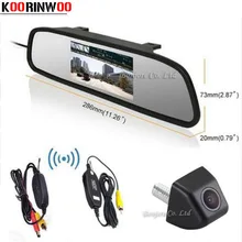 Koorinwoo Video 4.3 Inch LCD Car Rearview Mirror Monitor Display 170 Degree CCD Backup Reversing Rear View Camera Parking Assist