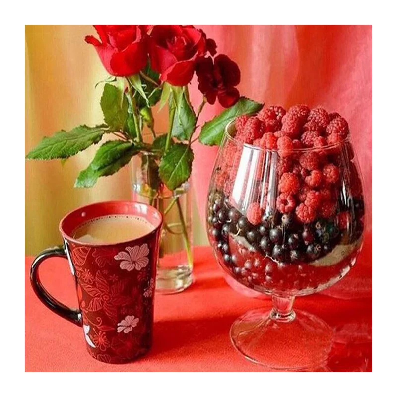 DIY 5D Diamond Painting Crystal Diamond Painting Cross Stitch Rose &amp;amp;amp;amp;amp;amp;amp;amp;amp;amp;Coffee Needlework Diamond Embroidery Home Decorative