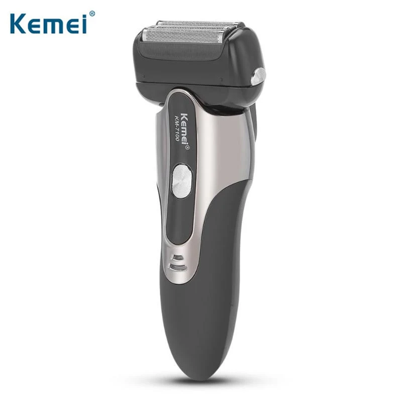 

Kemei KM-7100 Electric Shaver Rechargeable Shaver Razor Mens Beard Face Shaving Tools Washable 3 Blade Floating Shaving Razor