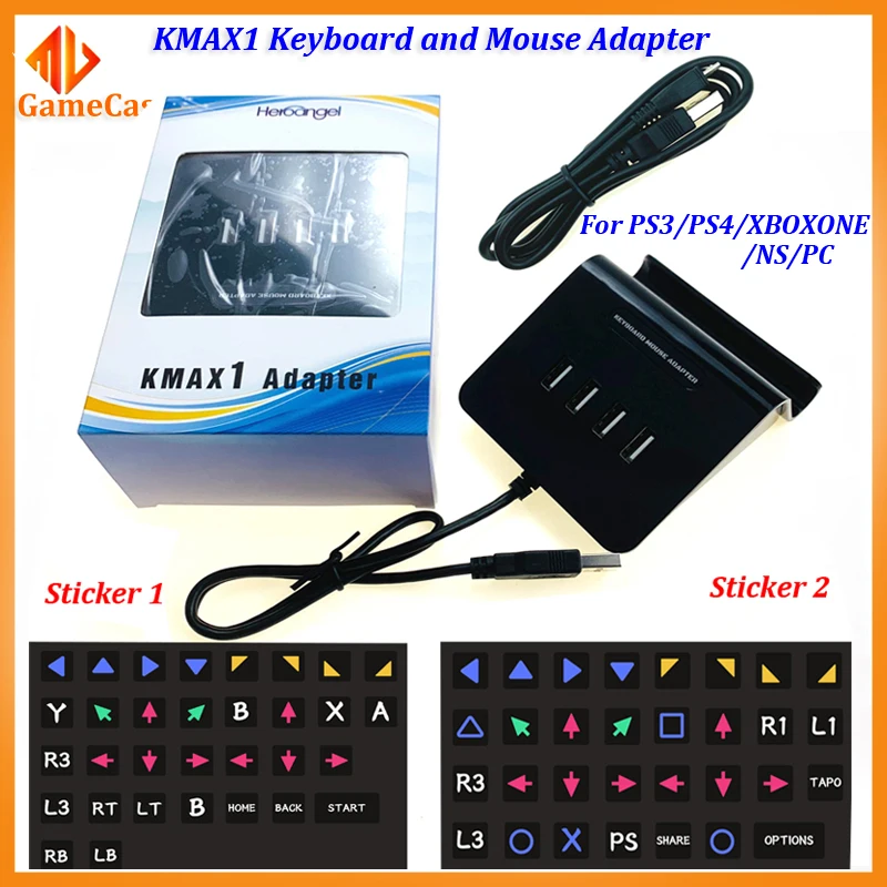 

Heroangel KMAX1 USB Game Controllers Adapter Converter Video Game Keyboard Mouse adapter for Switch/Xbox/PS4/PS3