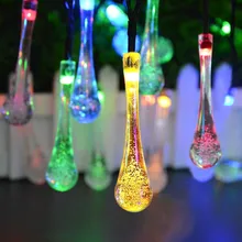 Капли воды шар газон лампы солнечной энергии Guirlande Lumineuse Фея струна освещение рождественнской елки свадьбы открытый декор огни
