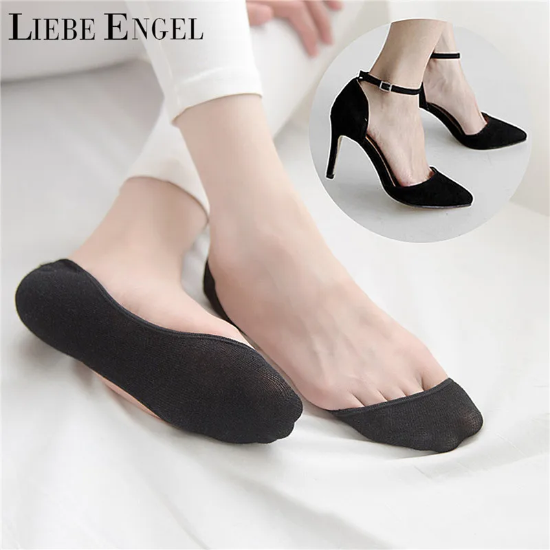 

LIEBE ENGEL 2017 Invisible Boat Socks Nonslip Shallow Mouth Socks Cotton Summer Solid Color Women Socks