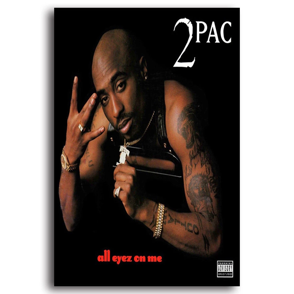 Q1854 Posters And Prints Tupac Shakur 2pac All Eyez On Me Classic Rap Music Album Art Poster Canvas Painting Home Decor Painting Calligraphy Aliexpress