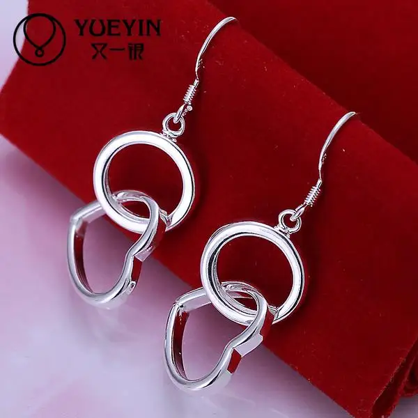 

Wholesale silver plated Dangle earrings for women wedding jewelry Long Earrings Romantic Anniversary for gift