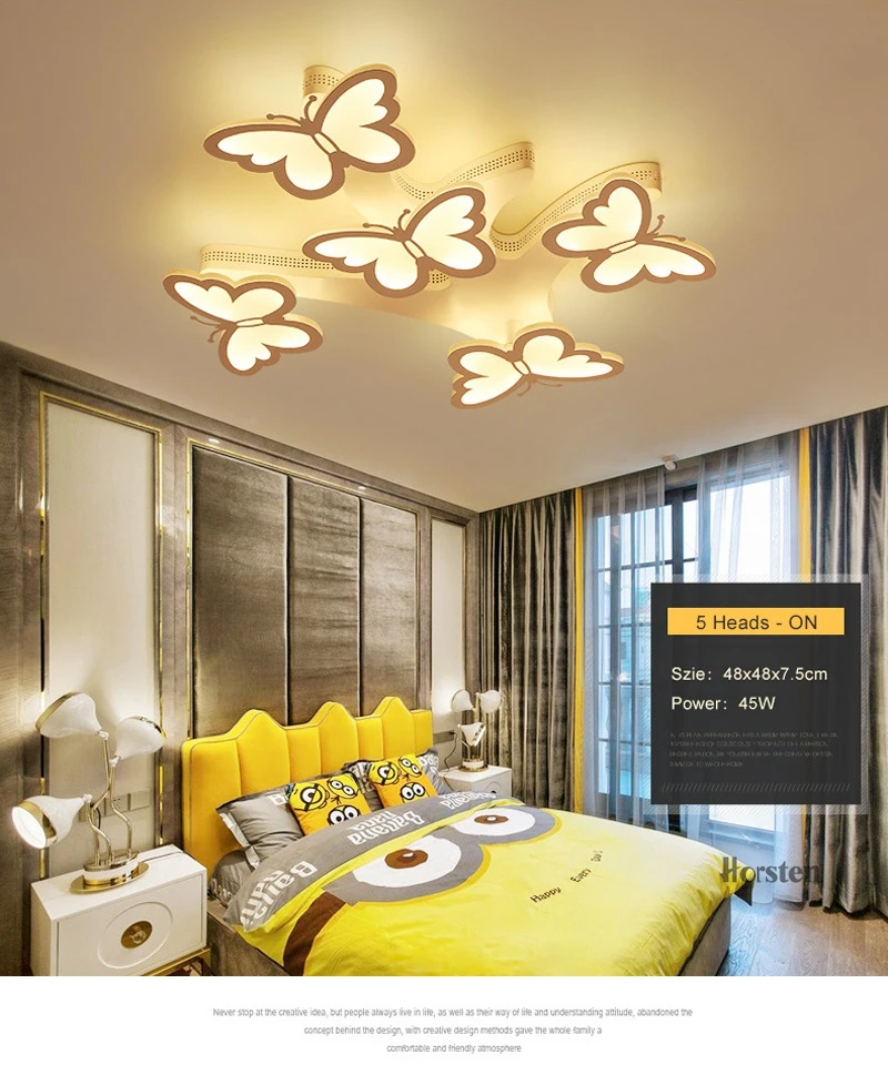 Modern LED Chandelier For Living Room Bedroom Home AC110-240V Butterfly Led Ceiling Chandelier Lamp Brightness Dimmable (5)