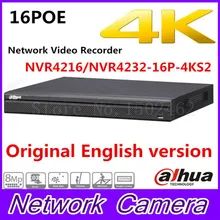 Original Dahua English version NVR4216-16P-4KS2/NVR4232-16P-4KS2 16/32 Channel 1U 16PoE 4K H.265 Lite Network Video Recorder
