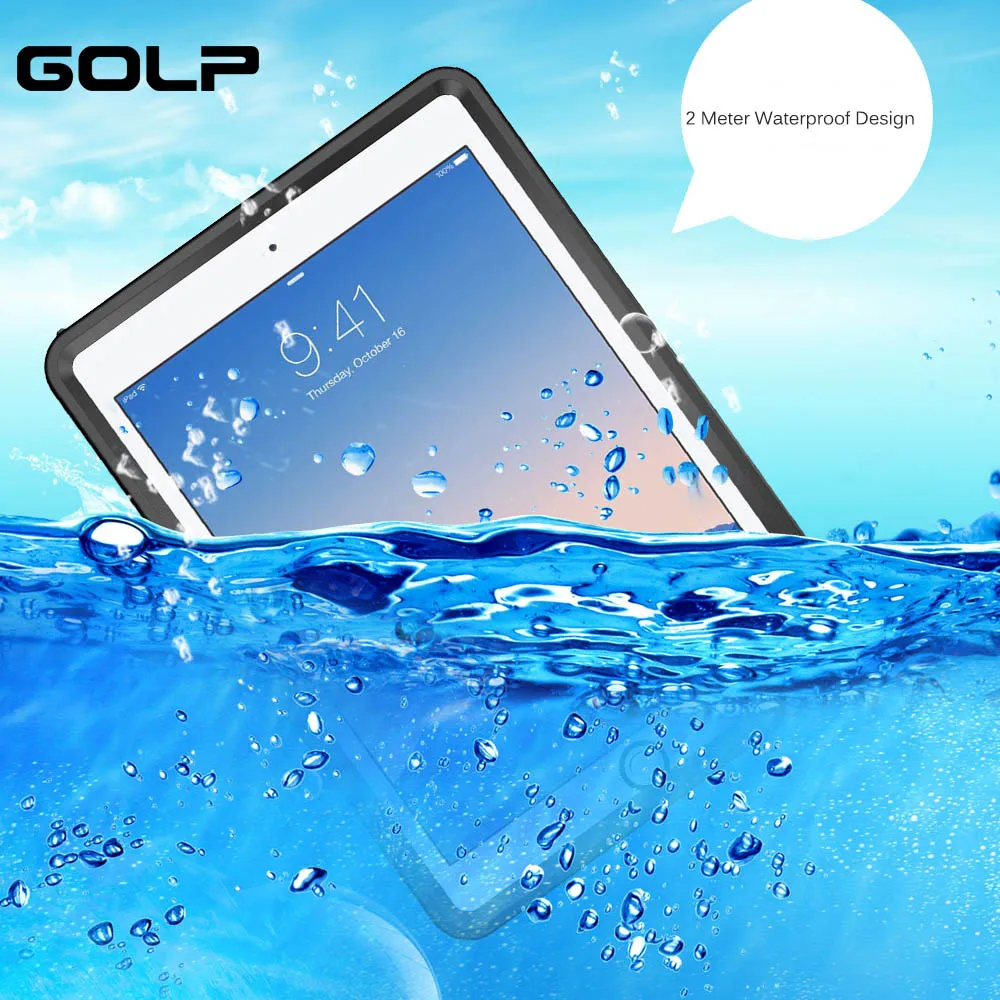 

Waterproof Case for iPad Pro 10.5 case GOLP Shockproof Transparent Full Protection Waterproof Cover for iPad pro 10.5 inch case