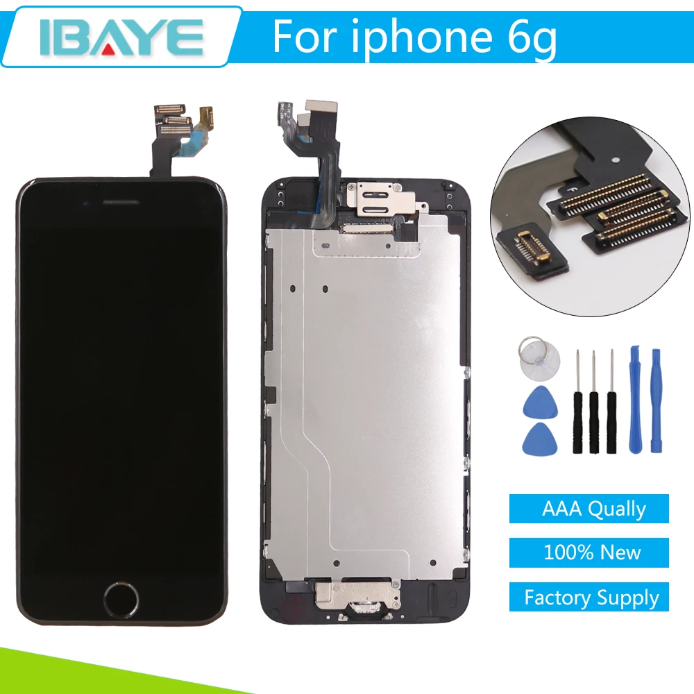 Prix pour Grade AAA LCD Complet Pour iPhone 6 Affichage LCD Tactile écran avec Digitizer Assemblée + Bouton Home & Caméra livraison outils Prix pour Grade AAA LCD Complet Pour iPhone 6 Affichage LCD Tactile écran avec Digitizer Assemblée + Bouton Home & Caméra livraison outils