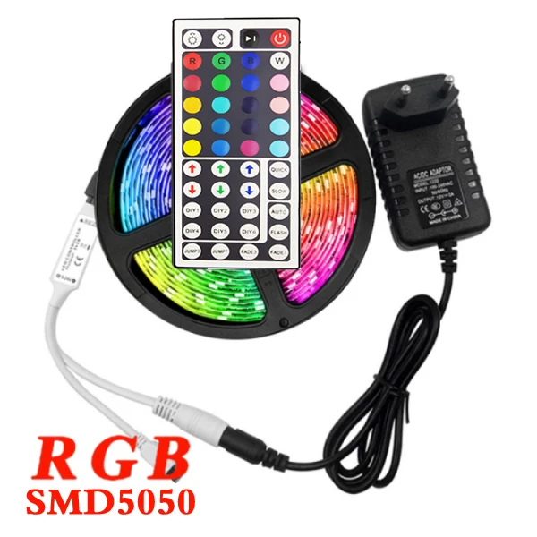RGB-IR Controller Светодиодная лента 5050 водонепроницаемый RGB светодиодный светильник гибкий 5 м 10 м 15 м Пульт дистанционного управления адаптер светильник ing набор SMD DC12V 60 Светодиодный s/M светодиодный скотч - Испускаемый цвет: RGB-IR Controller