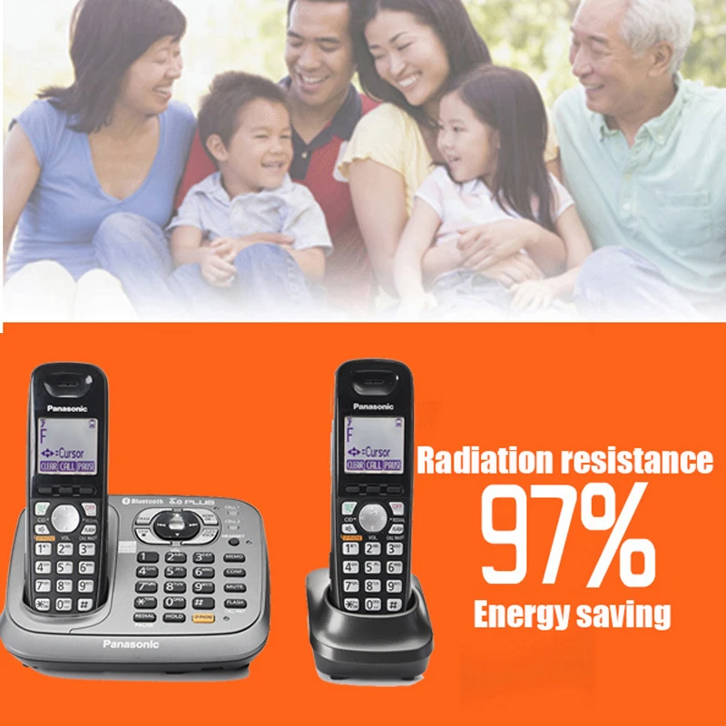  Bluethooth Fuction DECT 6.0 Digital Cordless Landline Telephone With Answer System Keyboard Handfre