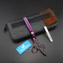 6 дюймов Парикмахерская мастер-профессионал высокого качества волос Ножницы комплект, истончение Ножницы, розовый резные ручки, s604