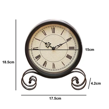 

Vintage Silent Retro Clock Desk Clock Decorative Kitchen Table Clock Movement Relojes De Pared Casa Antique Style Clock WZH435