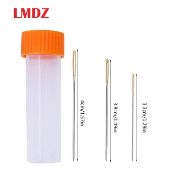 

LMDZ 100 PCS/Lot Golden Tail Embroidery Fabric Cross Stitch Needles Size 22#24#26#Stitch Cloth Sewing Kit Tools Sewing Needles