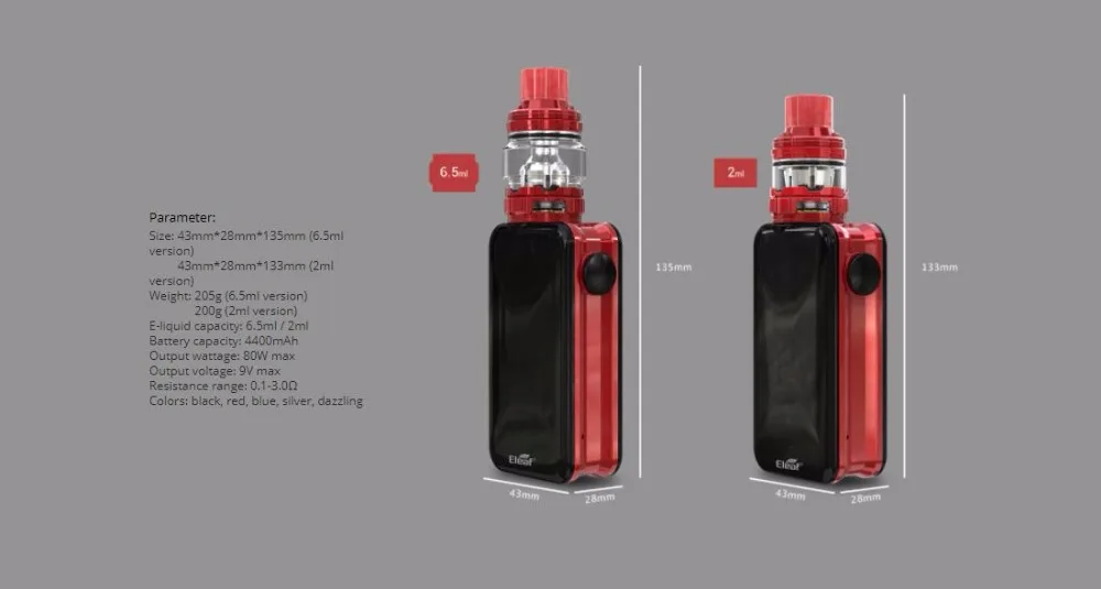 Eleaf iStick NOWOS Kit 80W NOWOS Box MOD Vape 4400mah Battery 6.5ML ELLO Duro Tank E Cigarette with HW-N HW-M Dual Coil  01 (2)