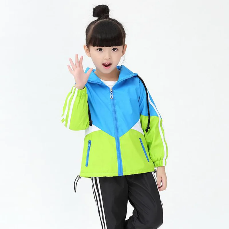 boy sports suit for girls kids hooded coats+pants 2pcs  (1)