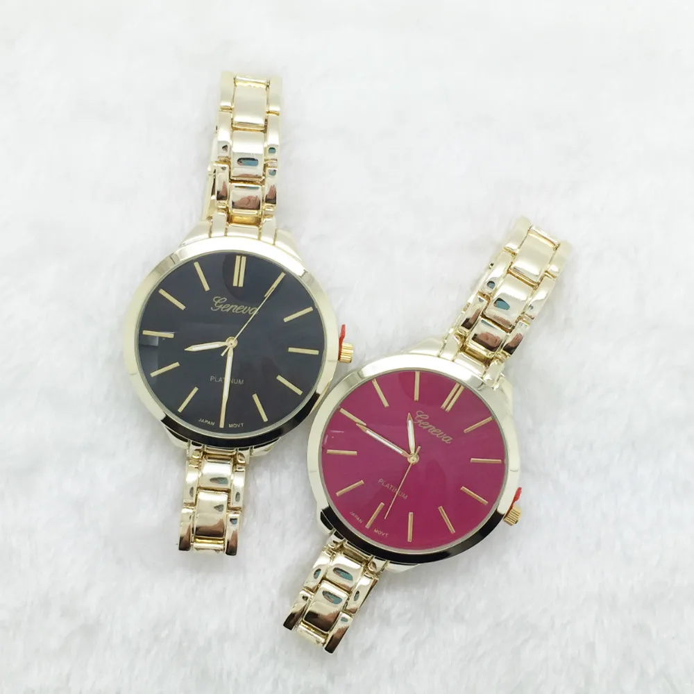 Classy color dial bracelet watch gold ladies watch popular relojes mujer Japan movement quartz montre femme