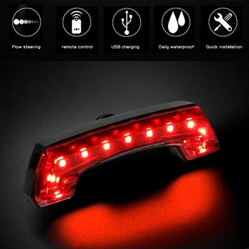 

100LM IPX8 Memory Bicycle Taillight 6 Modes Warning LED USB Charging 360 Rotation Bike Light Accessory Bicycle Taillight