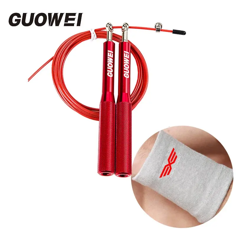 Buy GUOWEI New Fitness Red Jump Rope Cord Speed