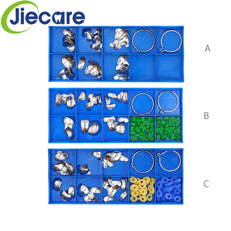 100 шт./компл. стоматологические секционные Контурные матрицы матричное кольцо Delta клинья стоматологические материалы для стоматологической лаборатории 3 модели