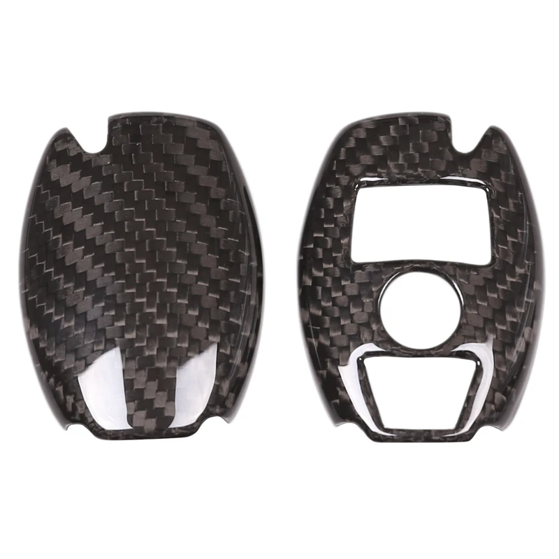 

Car-Styling Auto Real Carbon Fiber Key Cover Trim Shell Case Fit For Mercedes Benz Accessories