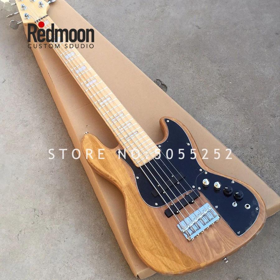 工場カスタム 6 弦ジャズ低音ローズウッド指板アッシュボディメイプルネックエレクトリックベースギター楽器店 Guitar Aliexpress