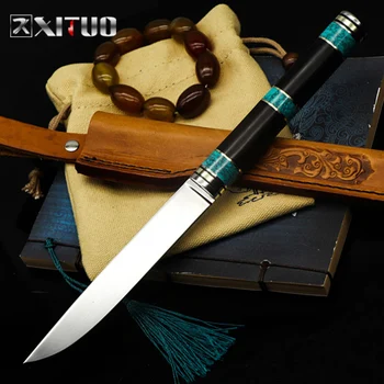 

XITUO High hardness VG10 steel kitchen chef knife exquisite knife multifunction cut fruit peeling vegetables outdoor camping BBQ