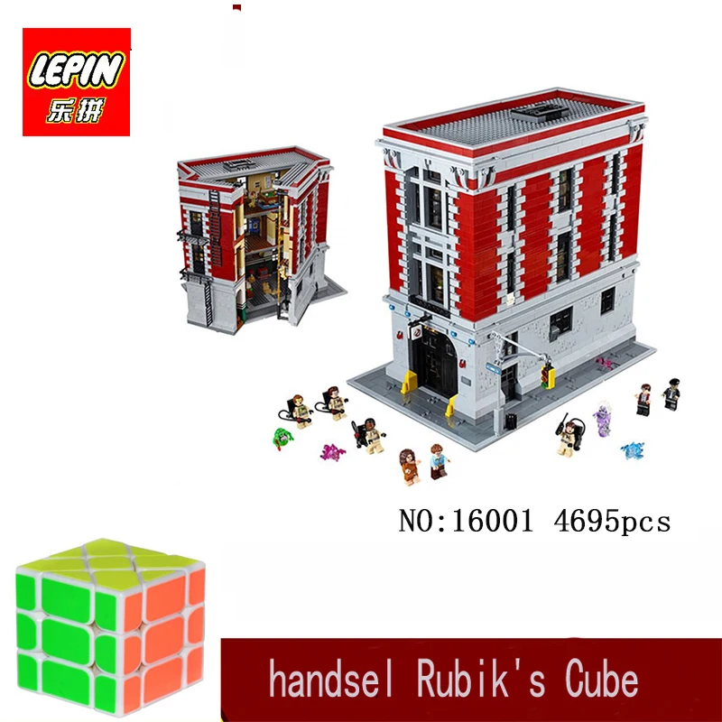 

DHL LEPIN 16001 4705Pcs Ghostbusters Firehouse Headquarters brinquedos Model set Building Kits Model Compatible 75827