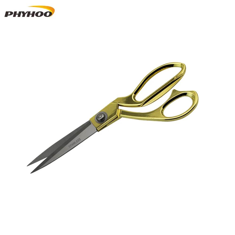 9.5 Inch Gold Handle Stainless Steel Scissors for Tailor Dressmaking Shears Sewing Clothes Tool Fabric Craft Cutting Textile