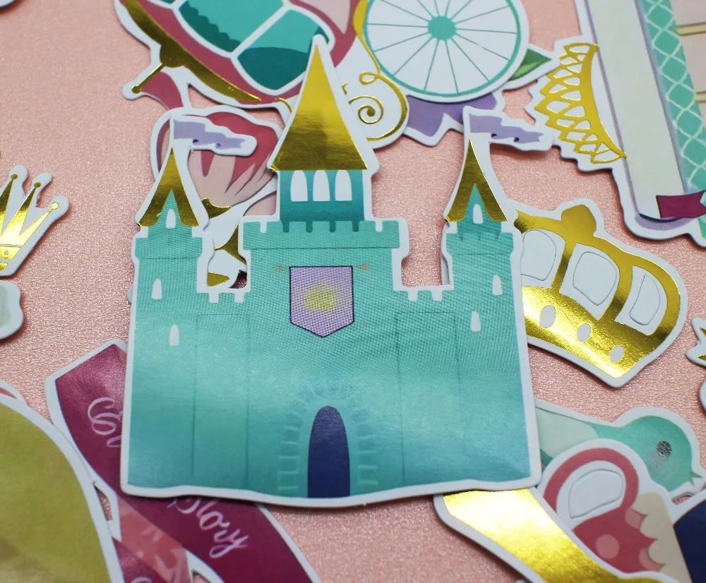 34 шт. принцесса и замок кардсток Die наклейки для DIY Скрапбукинг декоративная наклейка/ручка/подарок к празднику метки