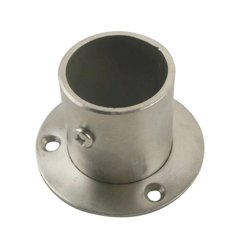 2pcs 22mm Socket Diameter Flange Pipe Bracket 46mm Height Closet Rod