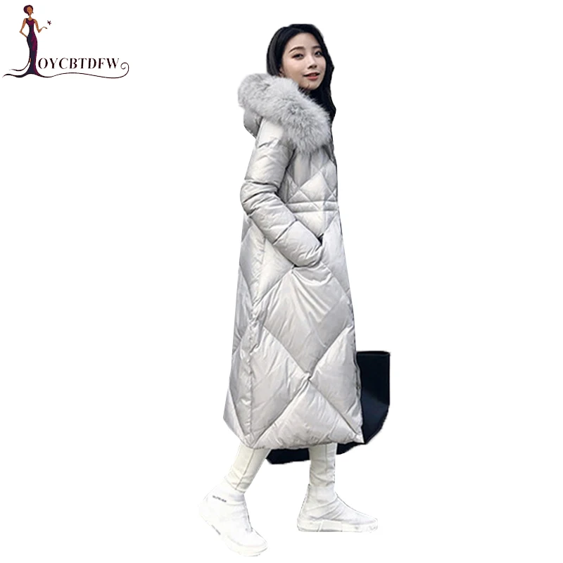 Women Long Jackets Autumn Winter parkas 2018 New Down Jacket Women Coats High Quality Duck Down Outerwear Fox fur collar NO769