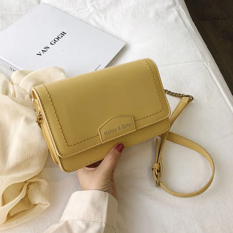 

2019 New Spring And Summer Women's Bag Mini Chain Small Square Bag Simple Fashion Bag Single Shoulder Slant Bag Tide