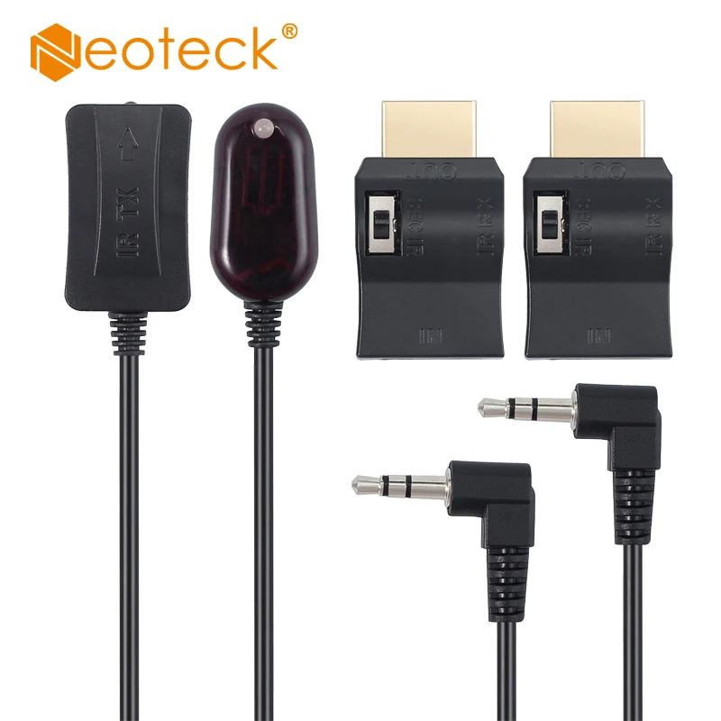 

Neoteck IR Extender Emitter Receiver Infrared Repeater System Cable Kit With HDMI Port 25m IR Extending Distance For HDTV DVD