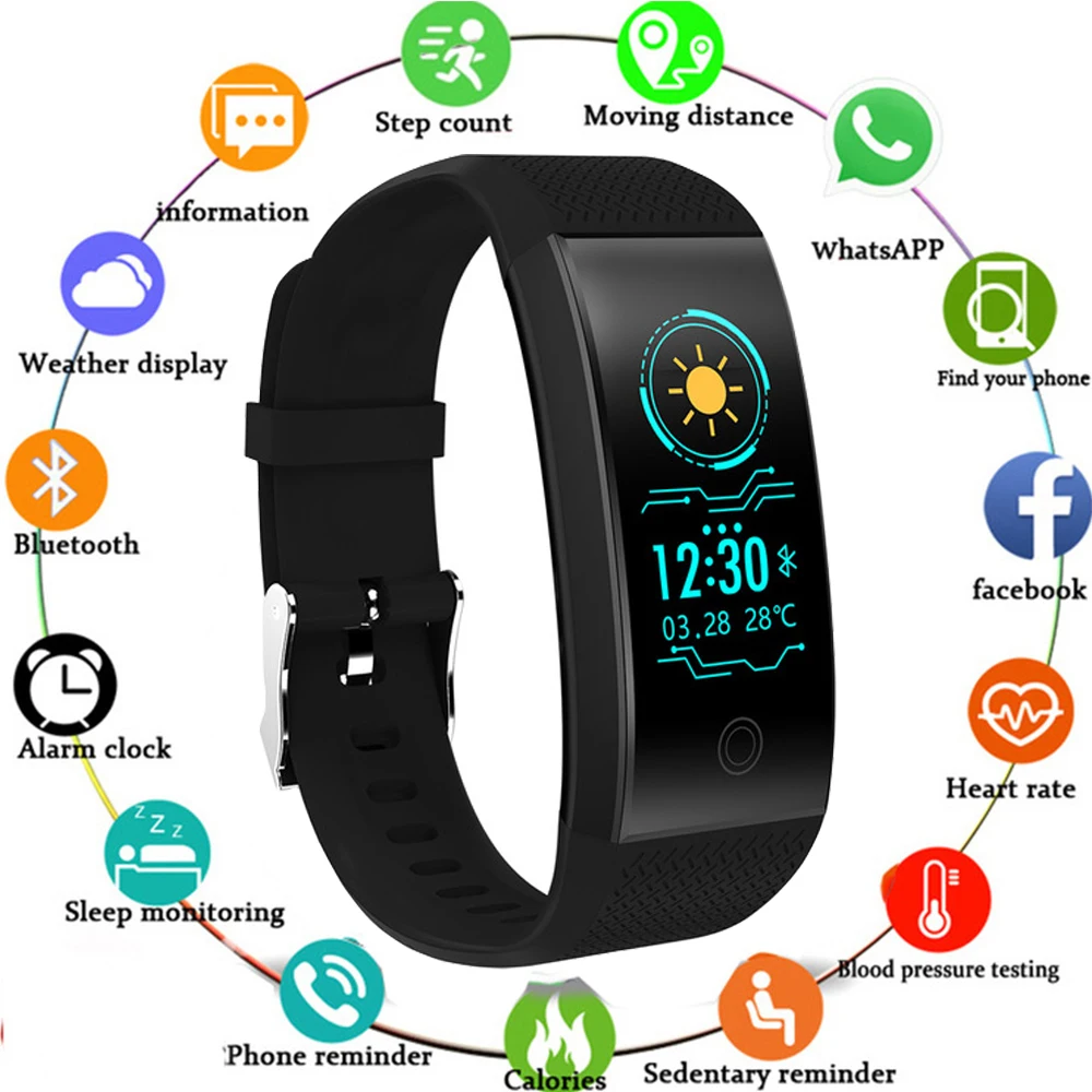 

Smart Bracelet IP68 Waterproof Smartband Heart Rate Sleep Monitor Sports Passometer Fitness Tracker Bluetooth Smartwatch