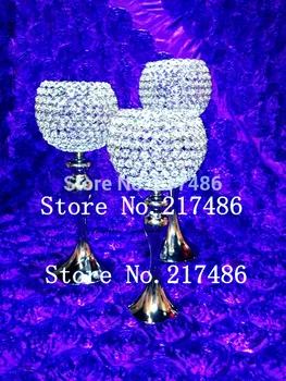 

candle holder , crystal candle holder centerpieces ,crystal glode flower candle holder wedding favors