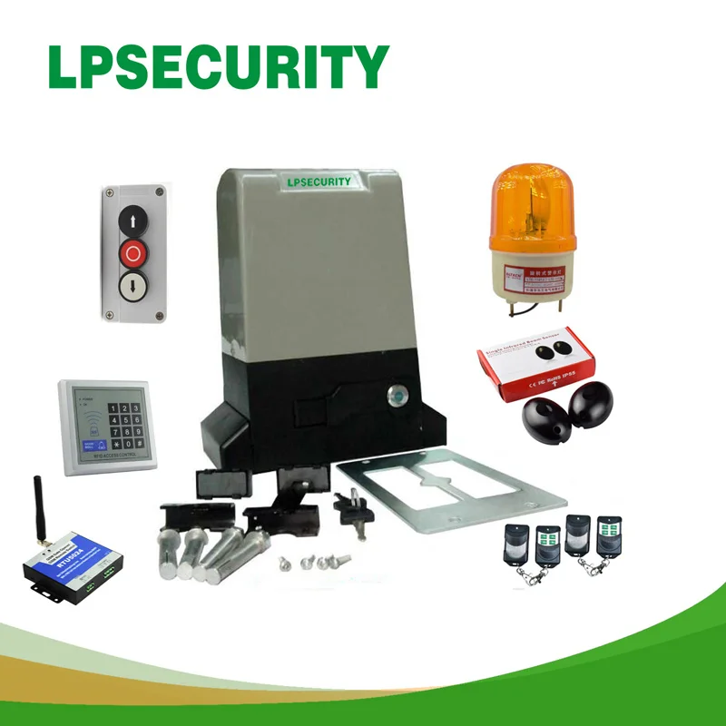 Автоматический GSM раздвижной ворот LPSECURITY 800 кг 1200 Открыватель двери мотор мягкий