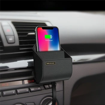 

Qi Car Wireless Charger Charging Box Fast Phone Charger Wireless Charging Pad Stand Air Vent Phone Holder for iphone/Samsung S8